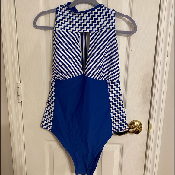 figleaves Other - Figleaves curve Santorini high neck swim suit